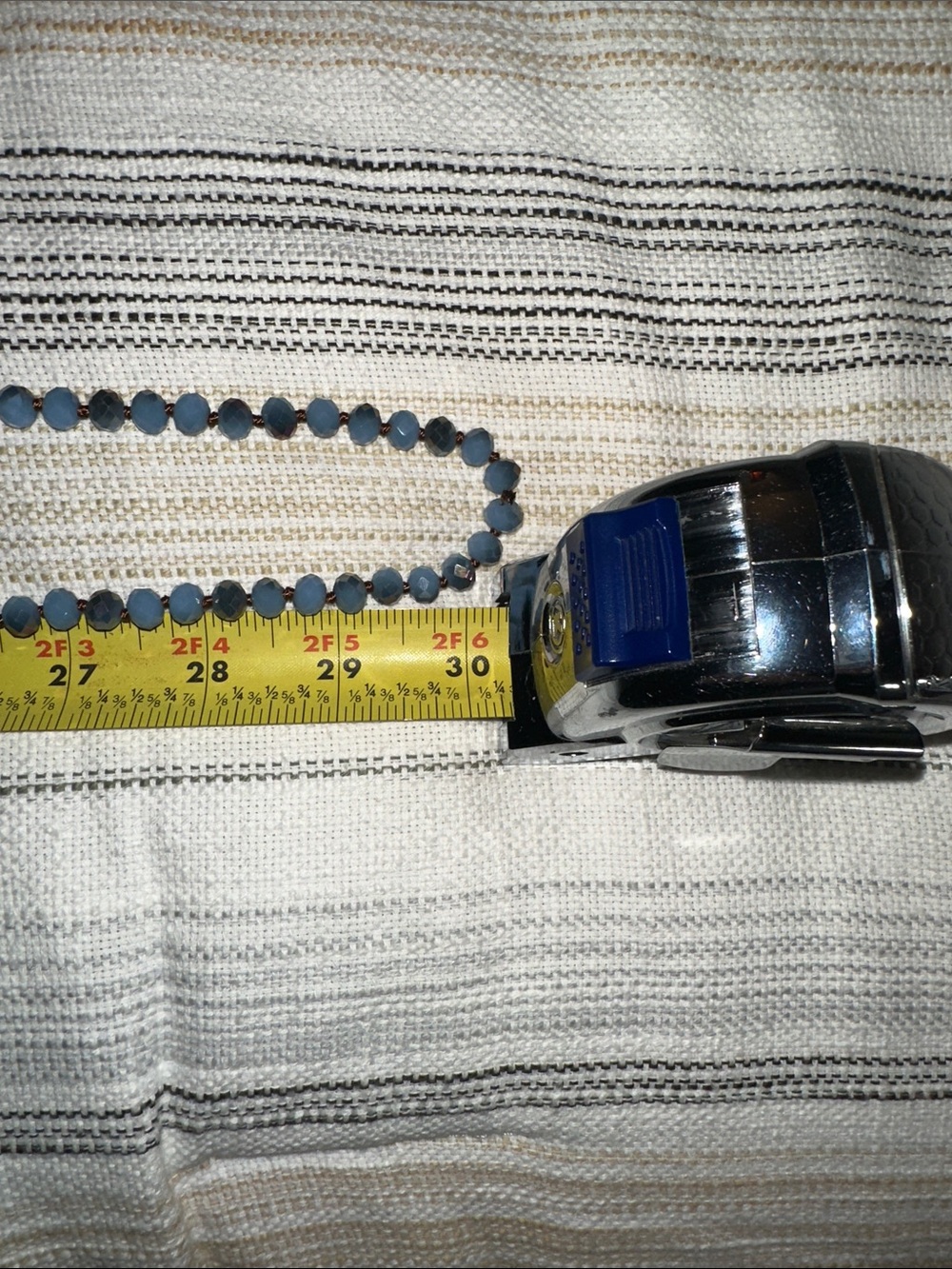 Set of Beaded Strand Necklaces in Brown, Light Blue, Red - Picture 5 of 9